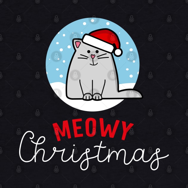 Meowy Christmas Santa Cat - Cute Cat Lover by Elsie Bee Designs